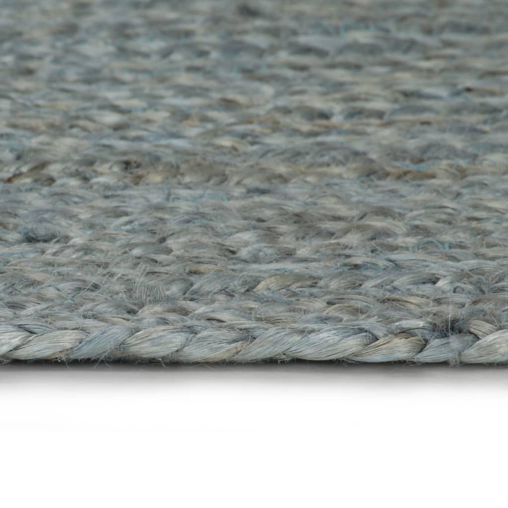 vidaXL Ručně vyrobený koberec z juty kulatý 90 cm olivově zelený