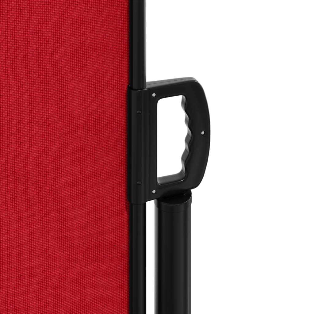 vidaXL Zatahovací boční markýza červená 220 x 1 000 cm