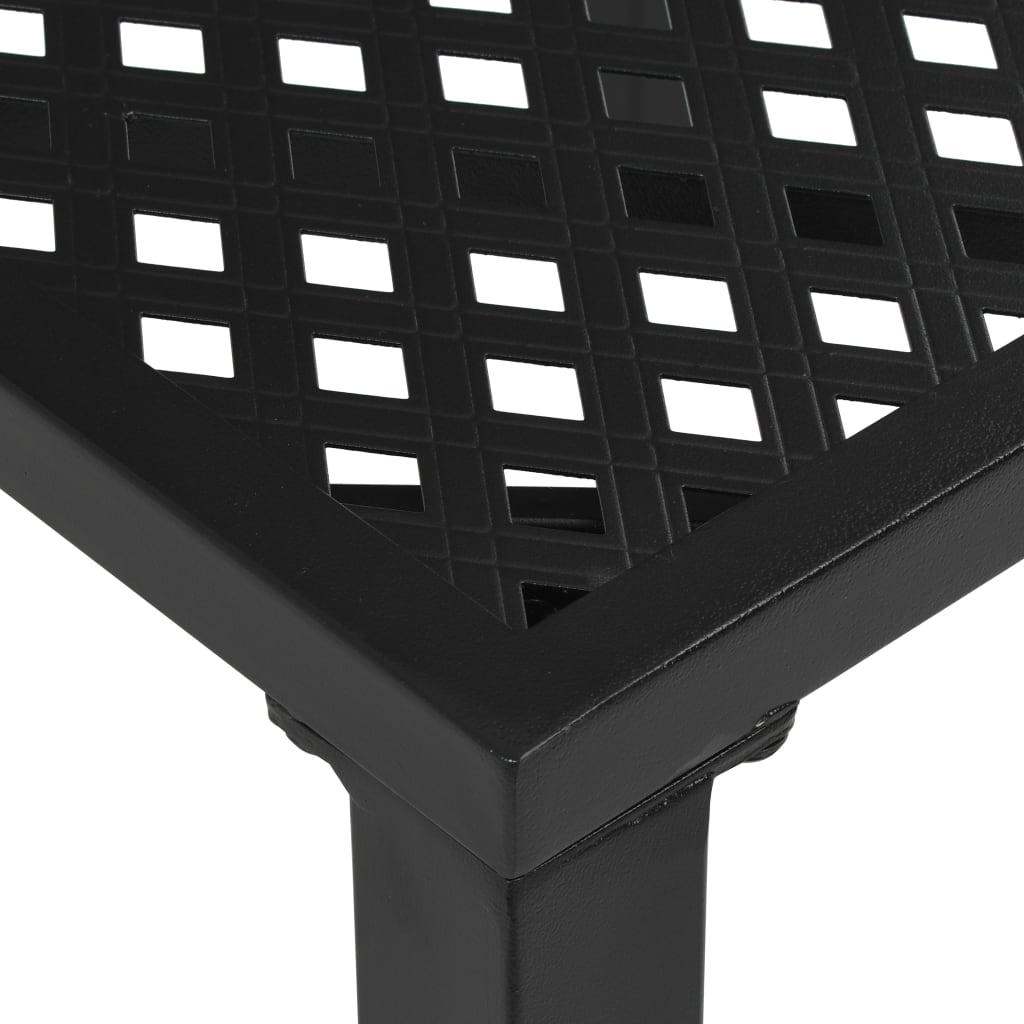 vidaXL Zahradní stůl černý 80 x 80 x 72 cm ocel