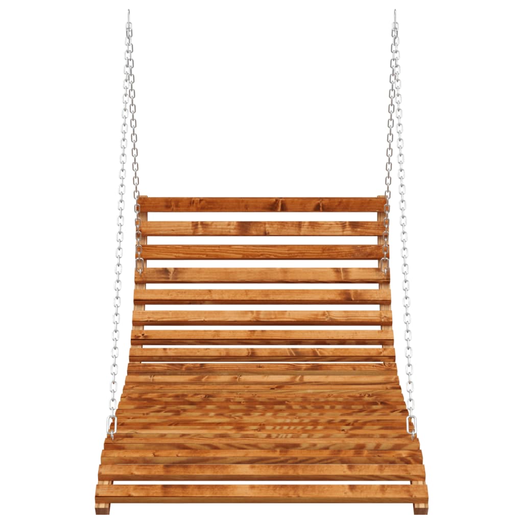 vidaXL Houpací postel ohýbané dřevo s teakovou úpravou 115x147x46 cm