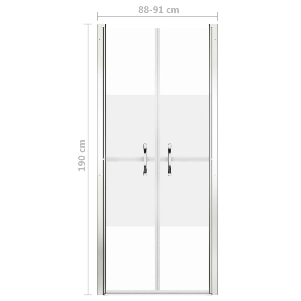 vidaXL Sprchové dveře polomatné ESG 91 x 190 cm