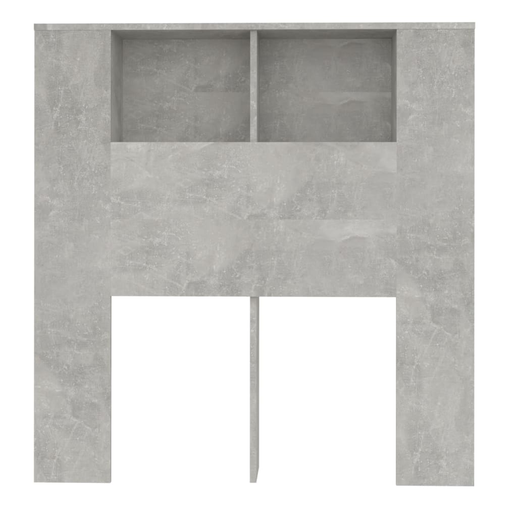 vidaXL Čelo postele s úložným prostorem betonově šedé 100x18,5x104,5cm