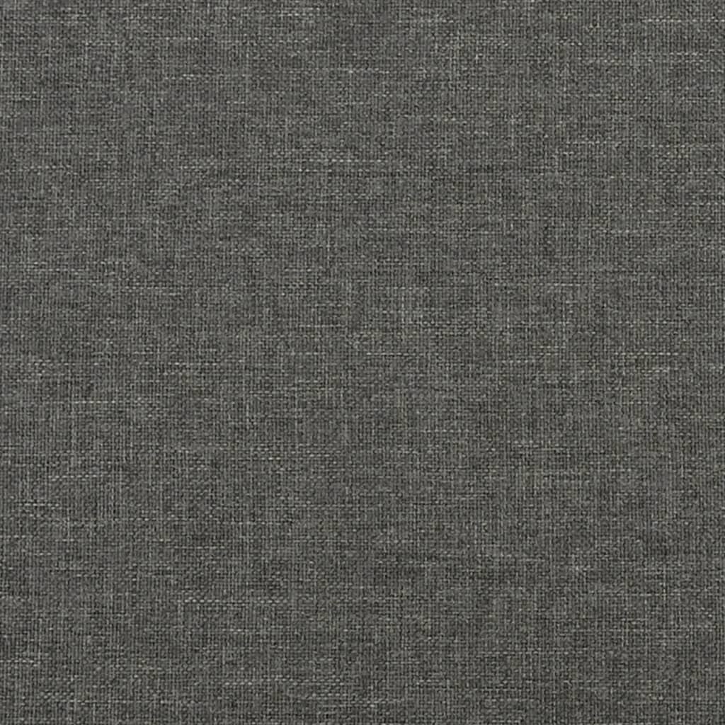 vidaXL Rám postele tmavě šedý 200x200 cm textil