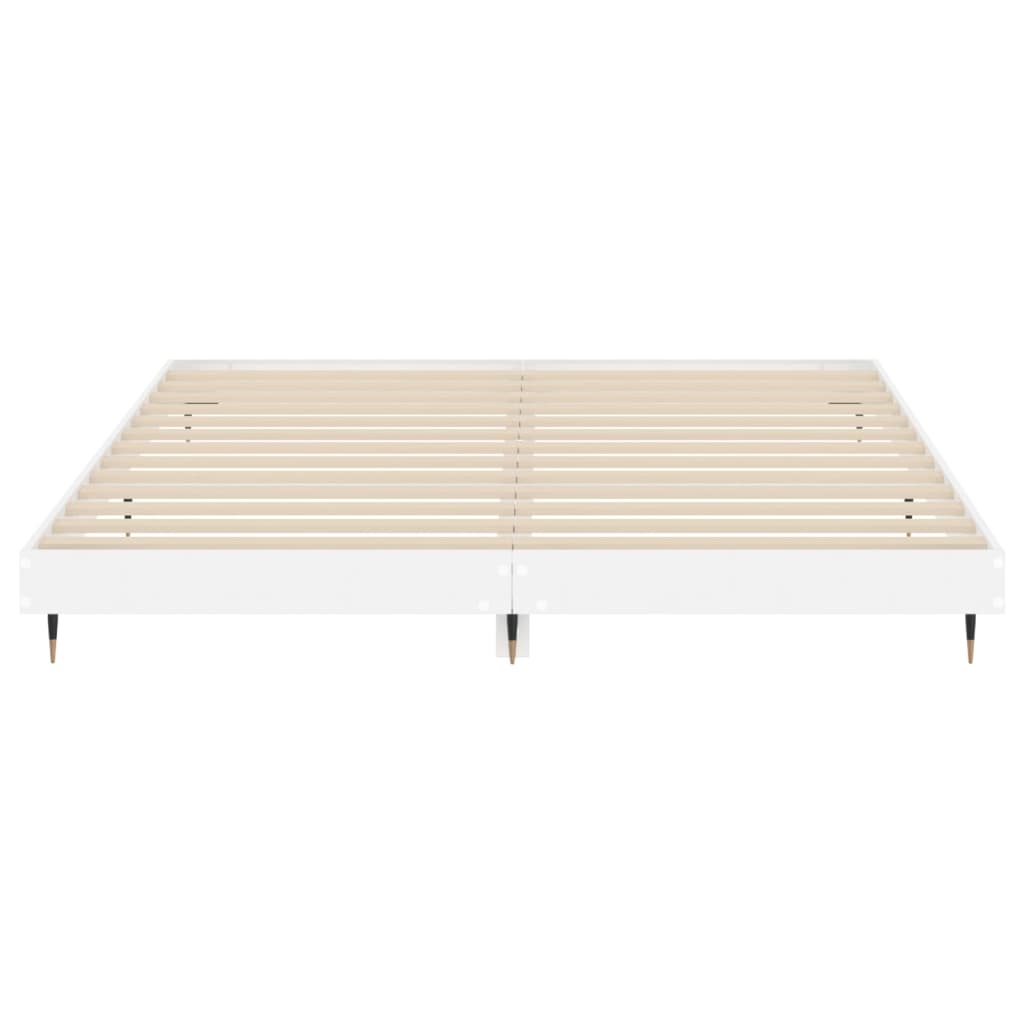 vidaXL Rám postele bílý s vysokým leskem 180 x 200 cm kompozitní dřevo