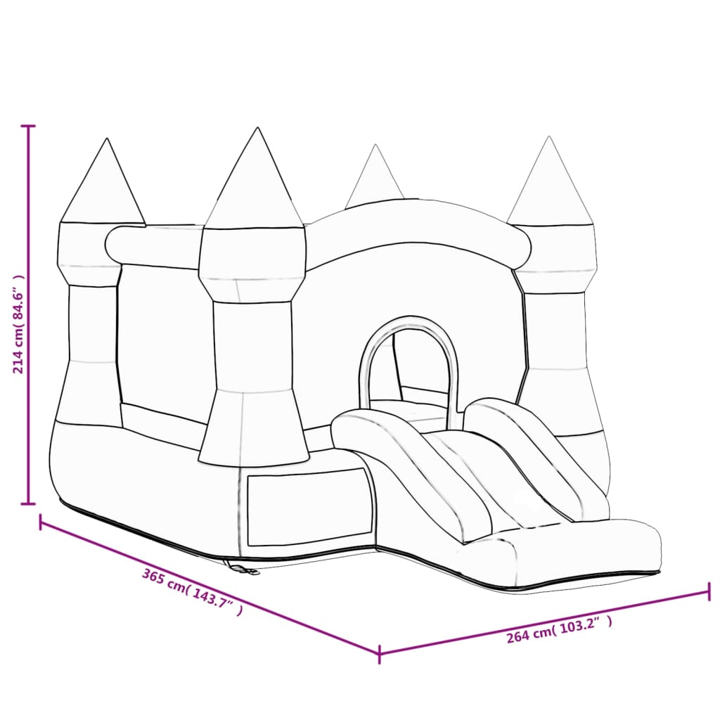 Happy Hop Skákací hrad se skluzavkou 264 x 365 x 214 cm