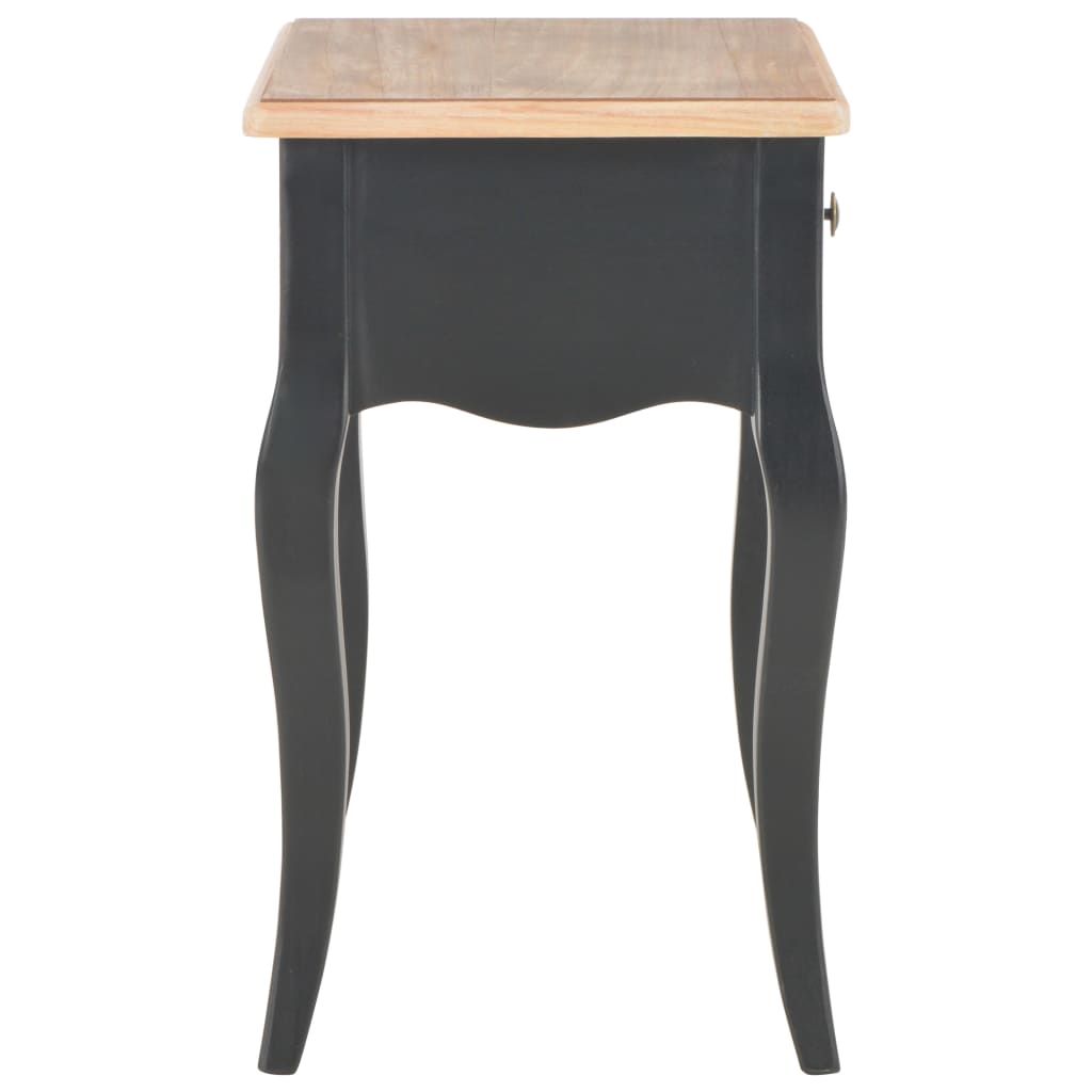 vidaXL Noční stolek černý a hnědý 40 x 30 x 50 cm masivní borové dřevo