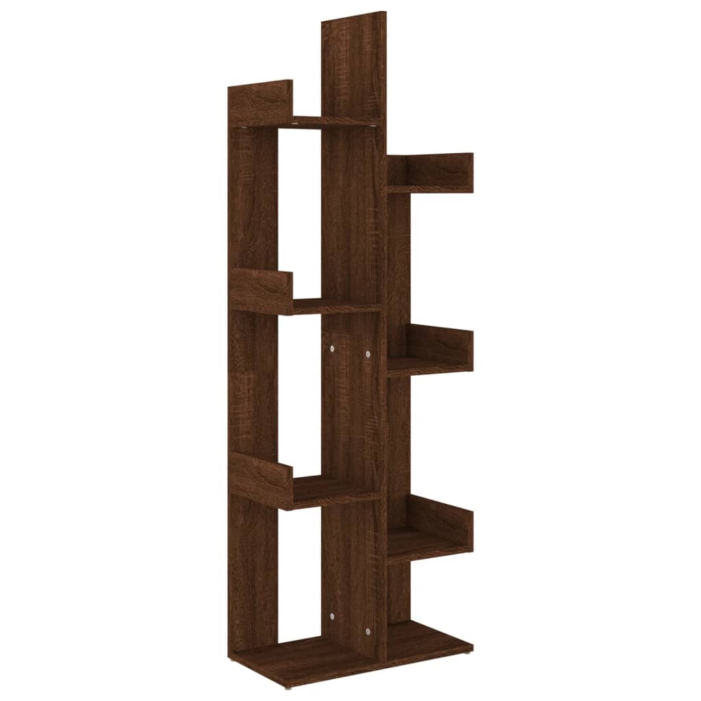 vidaXL Knihovna 48 x 25,5 x 140 cm hnědý dub kompozitní dřevo