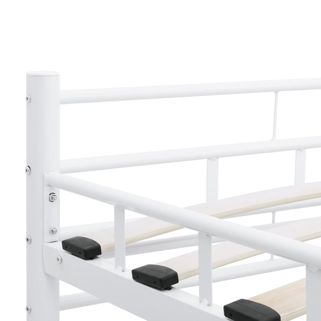 vidaXL Rám postele bílý kovový 180 x 200 cm
