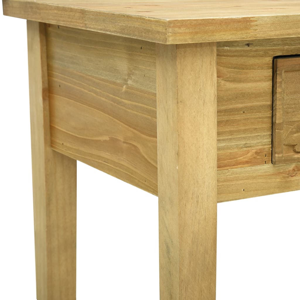 vidaXL Konzolový stolek 2 zásuvky vyřezávaný hnědý 96x40x78cm dřevo