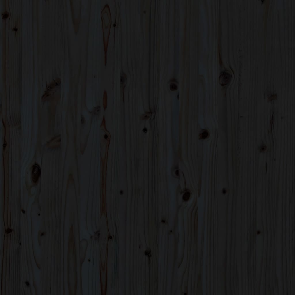 vidaXL Nástěnné čelo postele černé 106x3x91,5 cm masivní borové dřevo