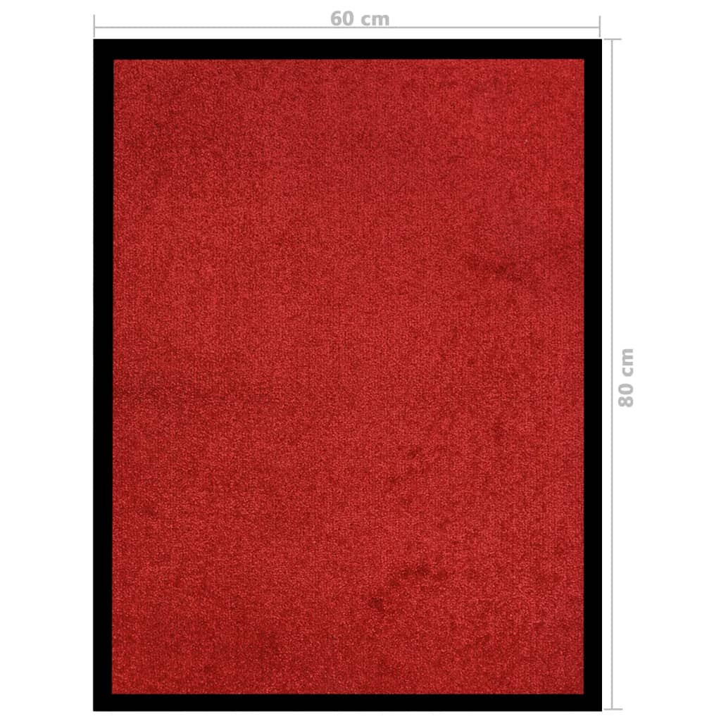 vidaXL Rohožka červená 60 x 80 cm