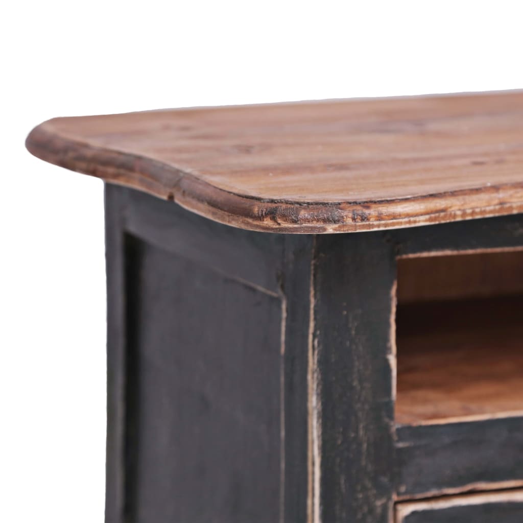 vidaXL TV stolek 120 x 30 x 40 cm černý masivní recyklované dřevo