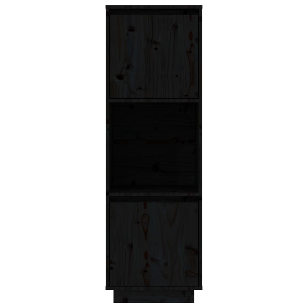 vidaXL Komoda černá 38 x 35 x 117 cm masivní borové dřevo