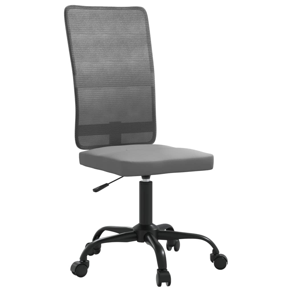 vidaXL Kancelářská židle výškově nastavitelná šedá síťovina