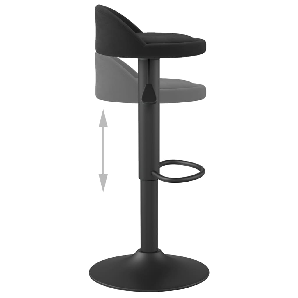 vidaXL Barová stolička černá samet