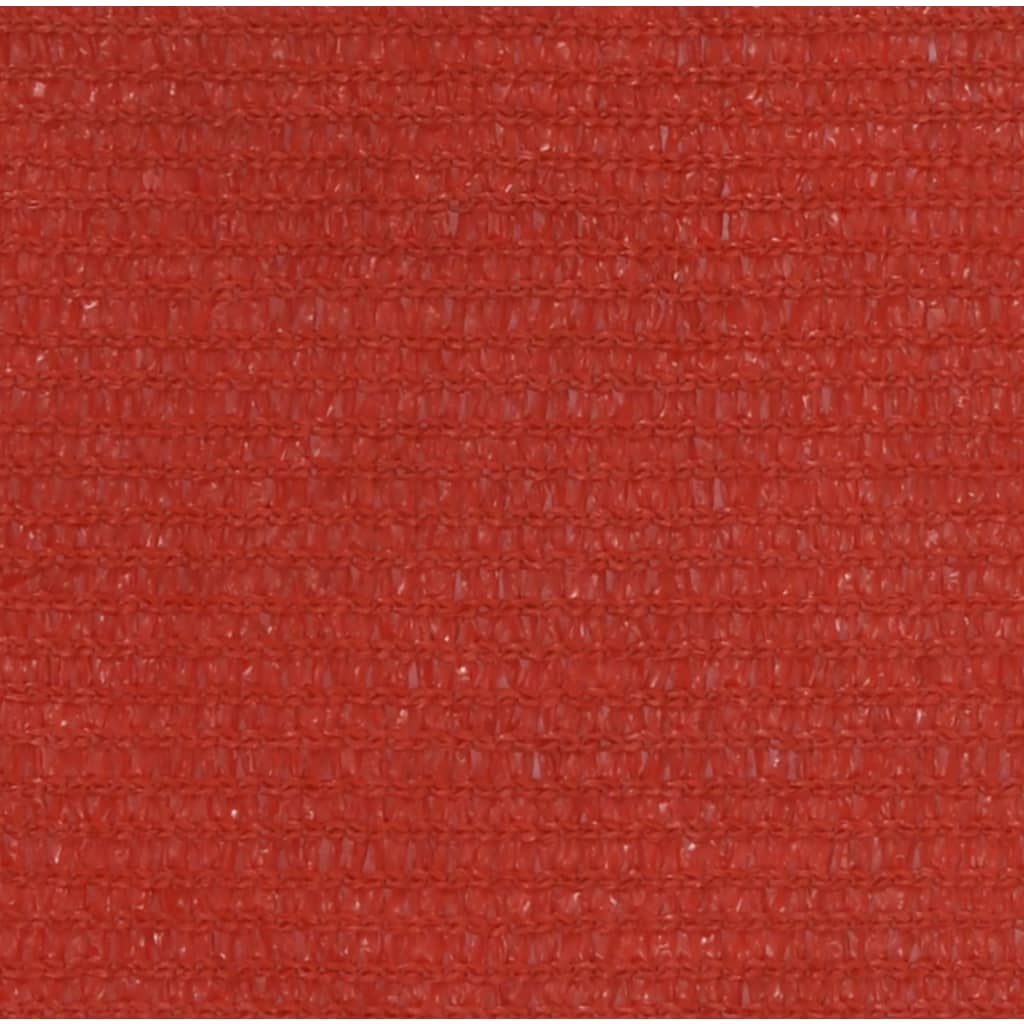 vidaXL Plachta proti slunci 160 g/m² červená 7 x 7 m HDPE