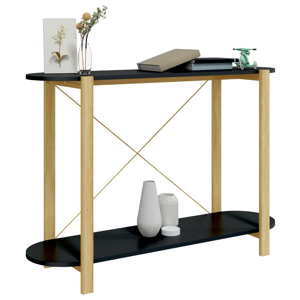 vidaXL Konzolový stolek černý 110 x 38 x 75 cm kompozitní dřevo