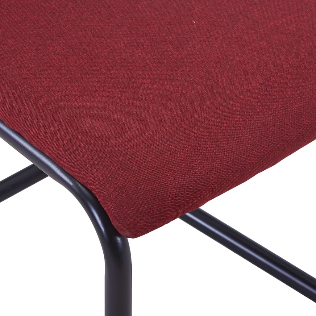 vidaXL Konzolové jídelní židle 4 ks vínové textil