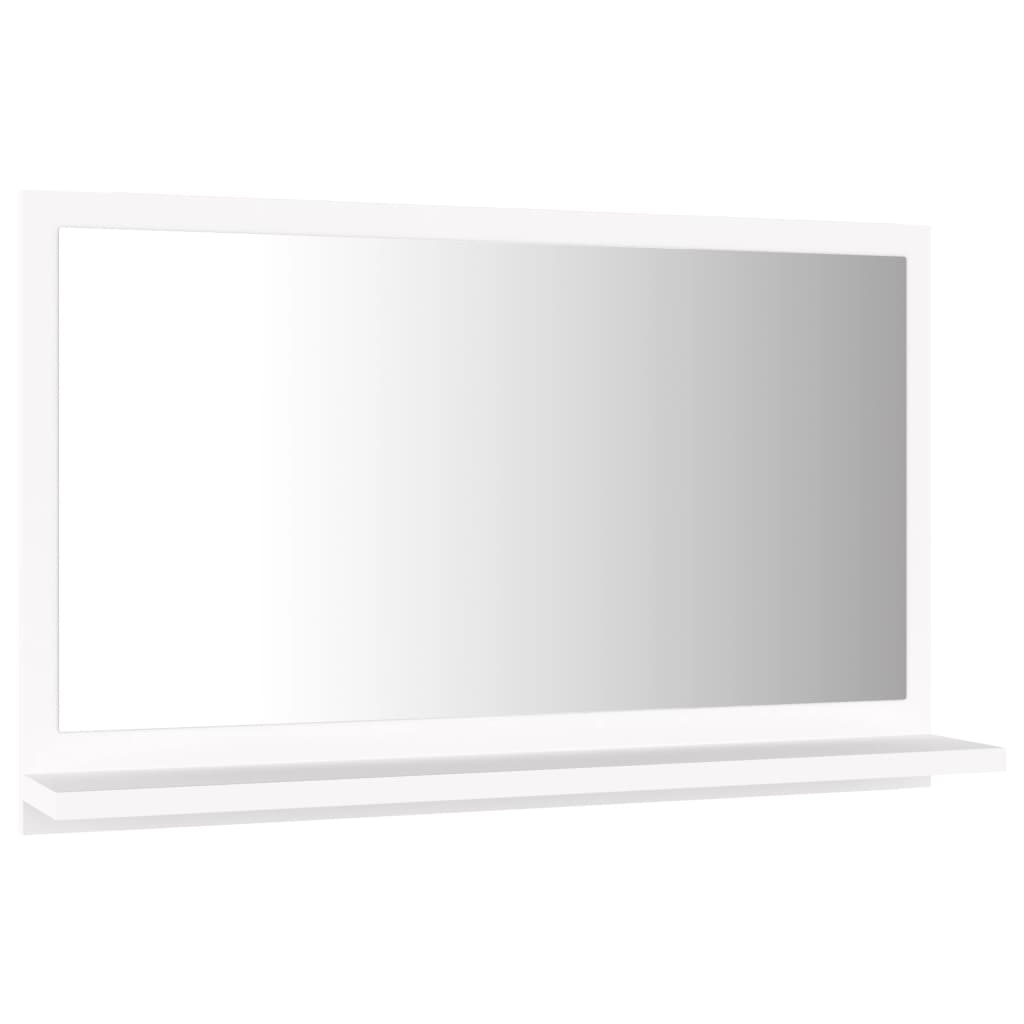 vidaXL Koupelnové zrcadlo bílé 60 x 10,5 x 37 cm dřevotříska