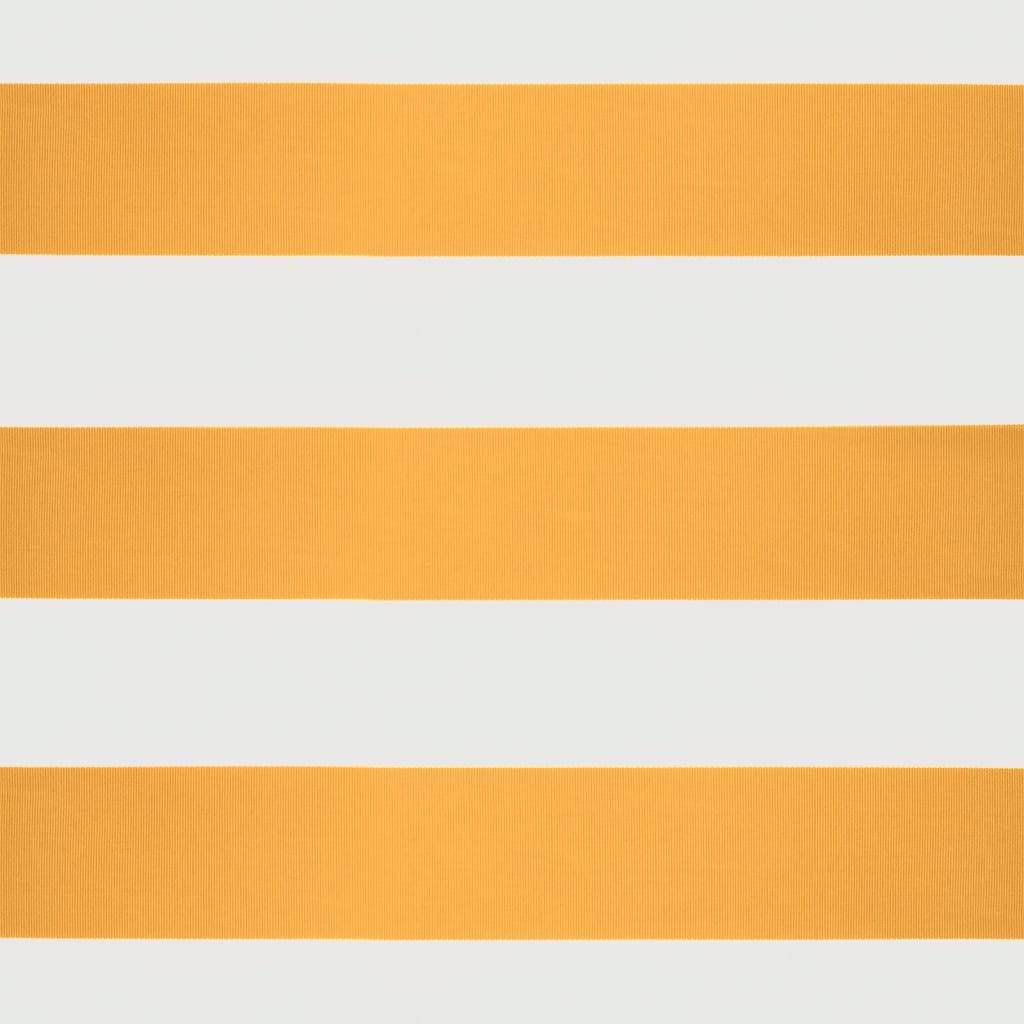 vidaXL Zatahovací markýza žlutá a bílá 4 x 3 m textil a hliník