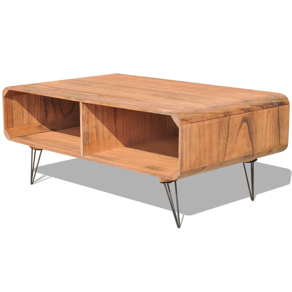 vidaXL Konferenční stolek 90 x 55,5 x 38,5 cm masivní pavlovnie hnědý