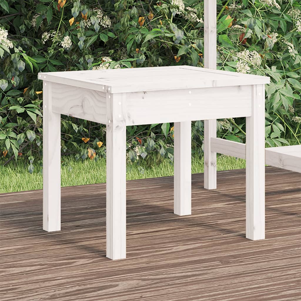 vidaXL Zahradní lavice bílá 50 x 44 x 45 cm masivní borové dřevo