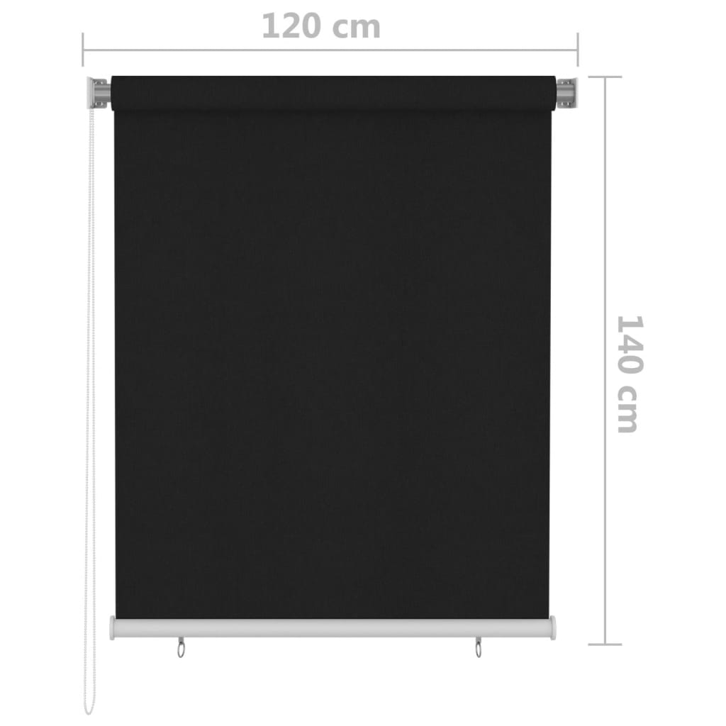 vidaXL Venkovní roleta 120 x 140 cm černá