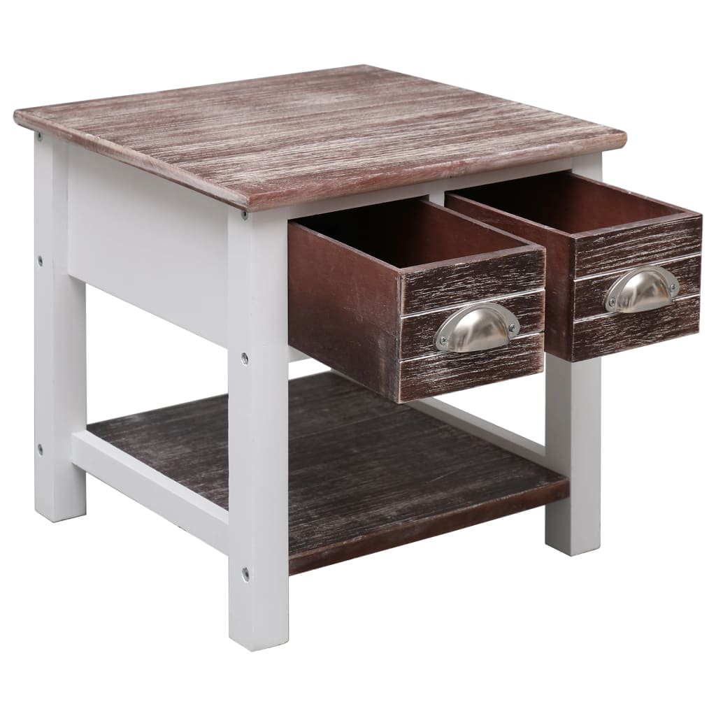 vidaXL Odkládací stolek hnědý 40 x 40 x 40 cm dřevo pavlovnie