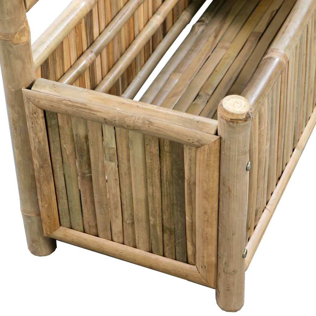 vidaXL Vyvýšený záhon s treláží bambus 70 cm