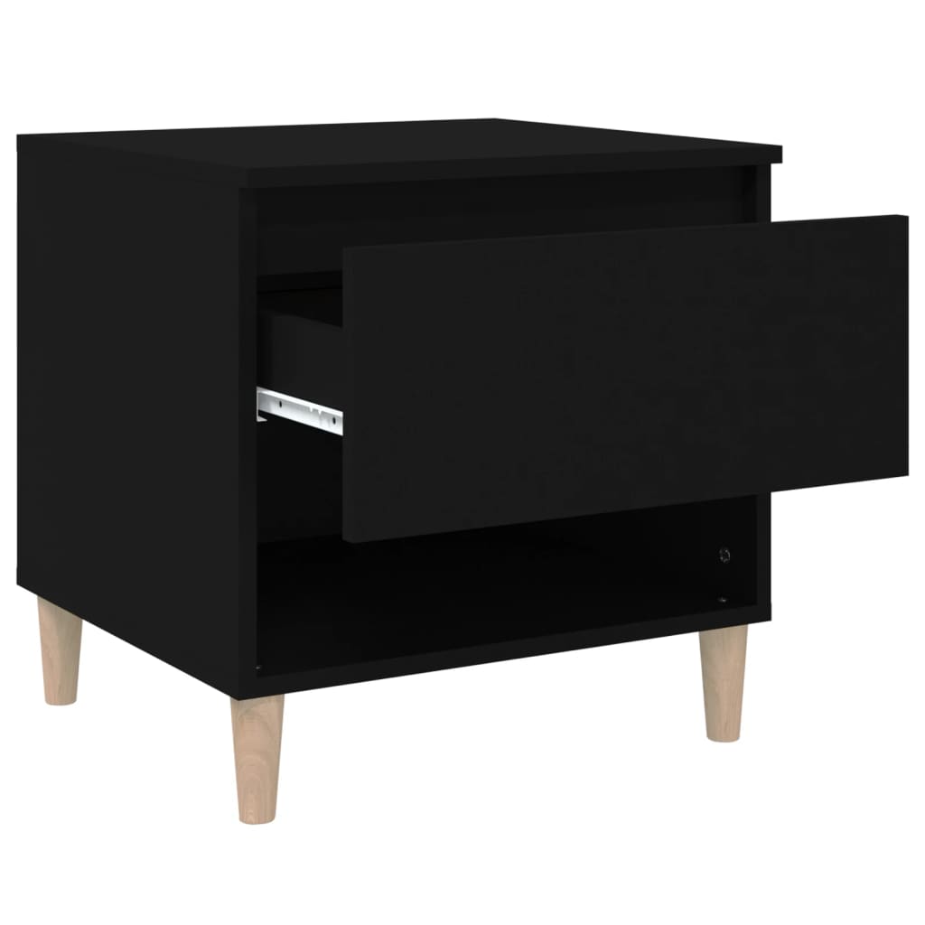 vidaXL Noční stolek černý 50 x 46 x 50 cm kompozitní dřevo