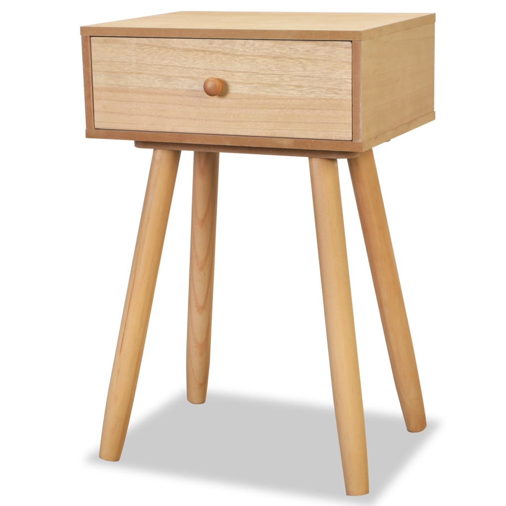 vidaXL Noční stolek 2 ks masivní borové dřevo 40 x 30 x 61 cm hnědý
