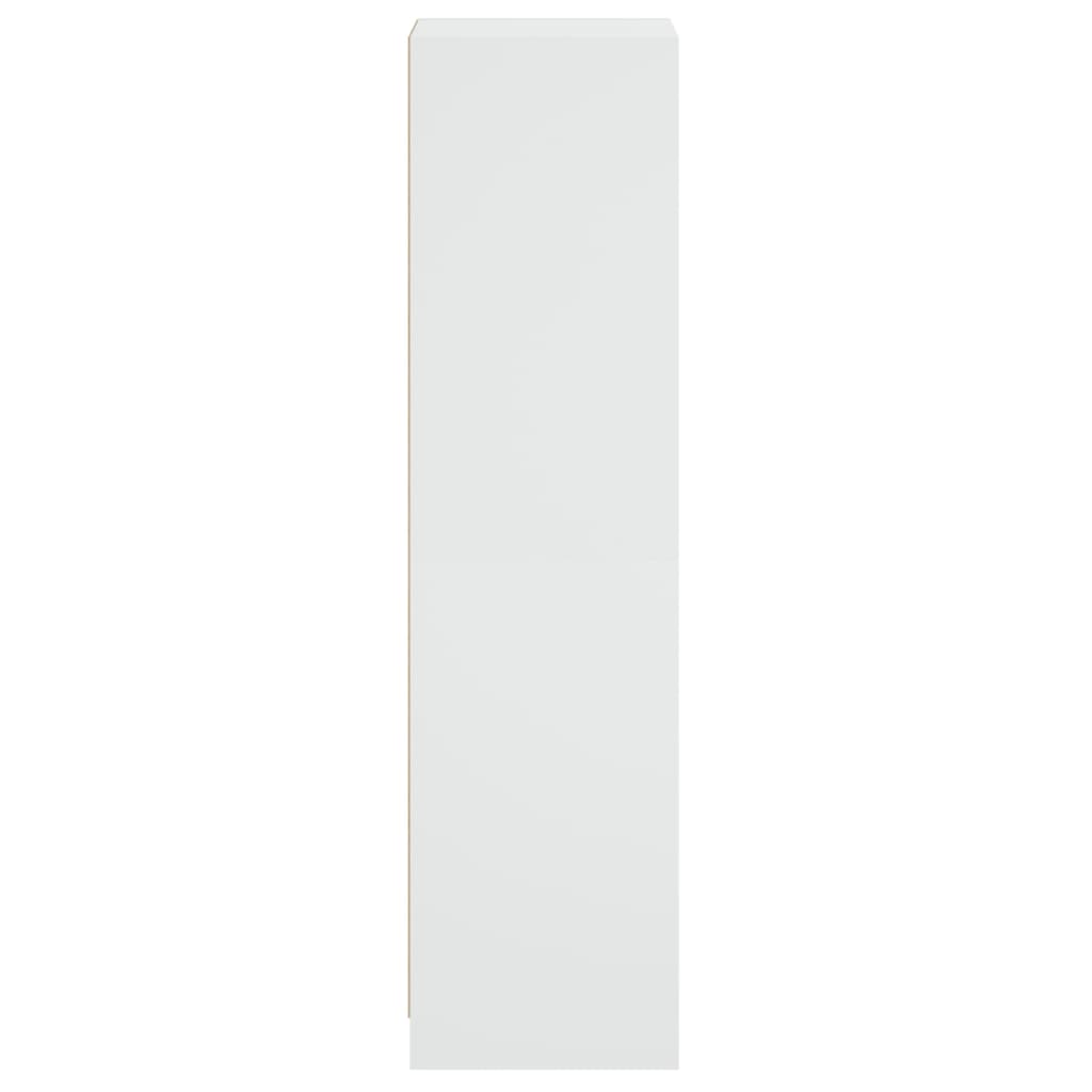vidaXL Highboard se skleněnými dvířky bílý 35 x 37 x 142 cm