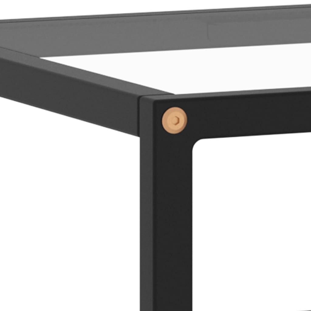 vidaXL TV stolek černý s tvrzeným sklem 120 x 40 x 40 cm
