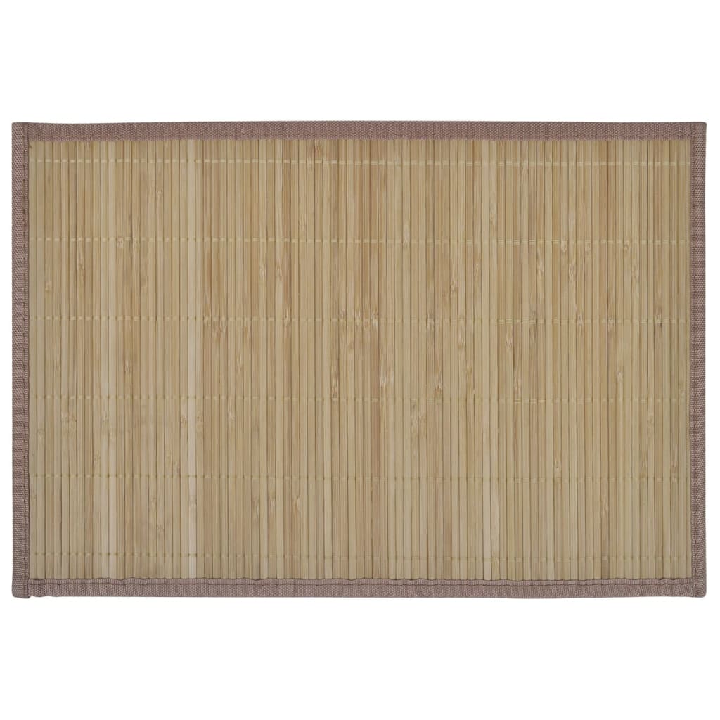 6 ks bambusových prostírání 30 x 45 cm hnědá
