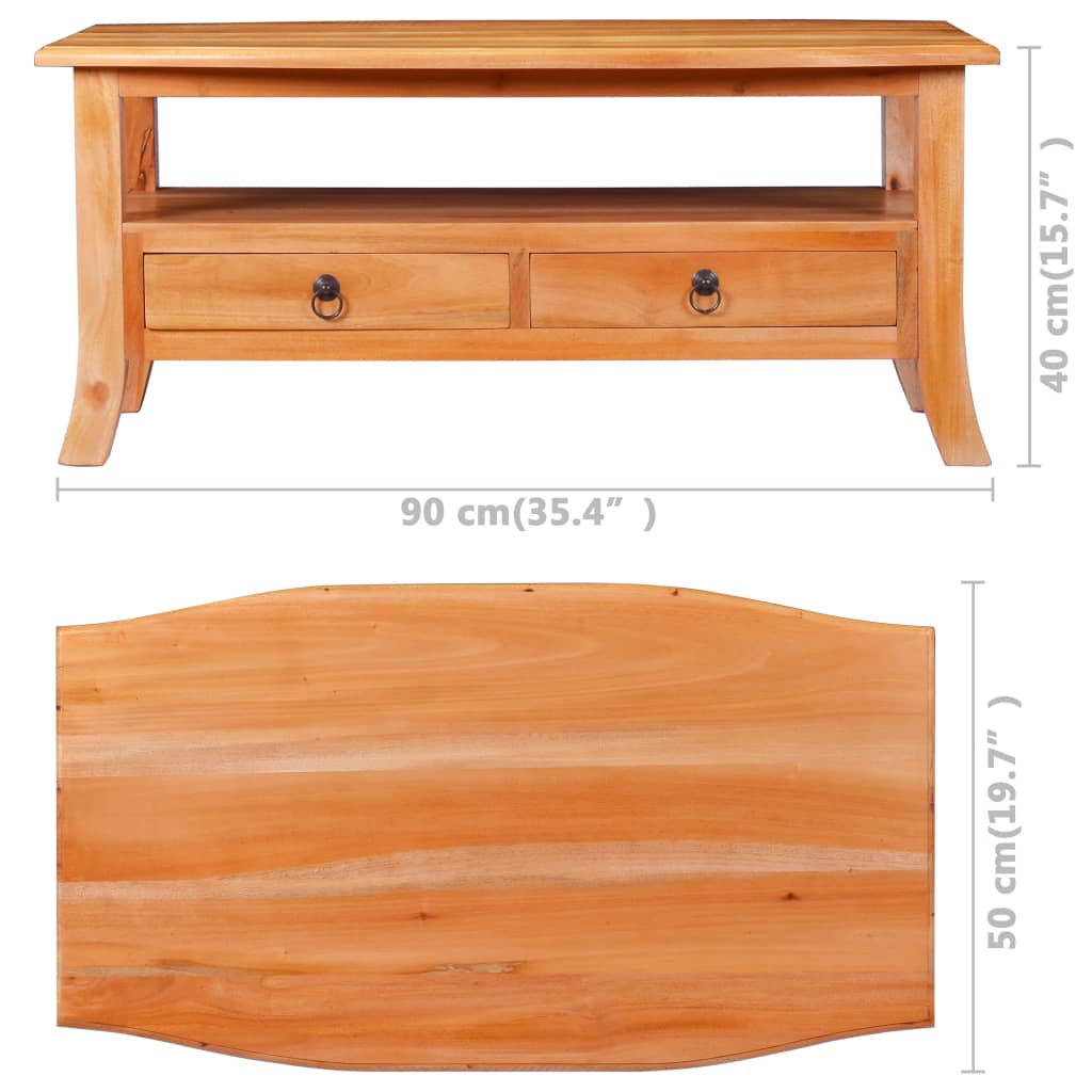 vidaXL Konferenční stolek 90 x 50 x 40 cm masivní mahagonové dřevo