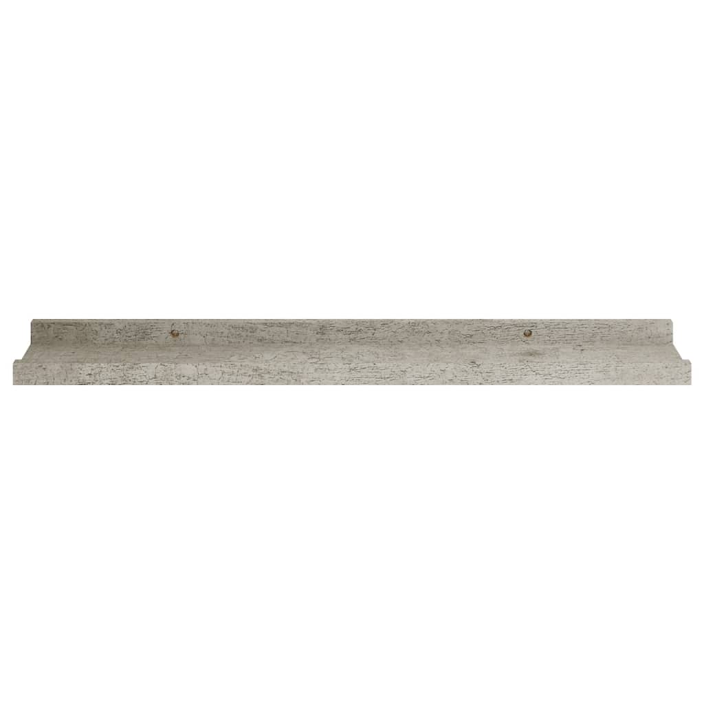 vidaXL Nástěnné police 4 ks betonově šedé 60 x 9 x 3 cm
