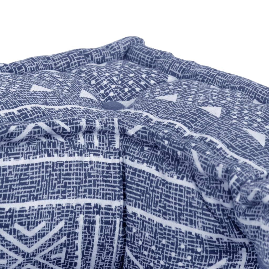 vidaXL Modulární pouf indigo textil
