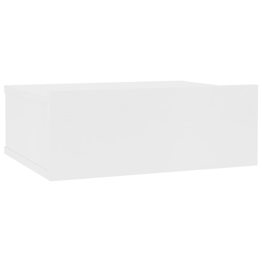 vidaXL Nástěnný noční stolek bílý 40 x 30 x 15 cm dřevotříska