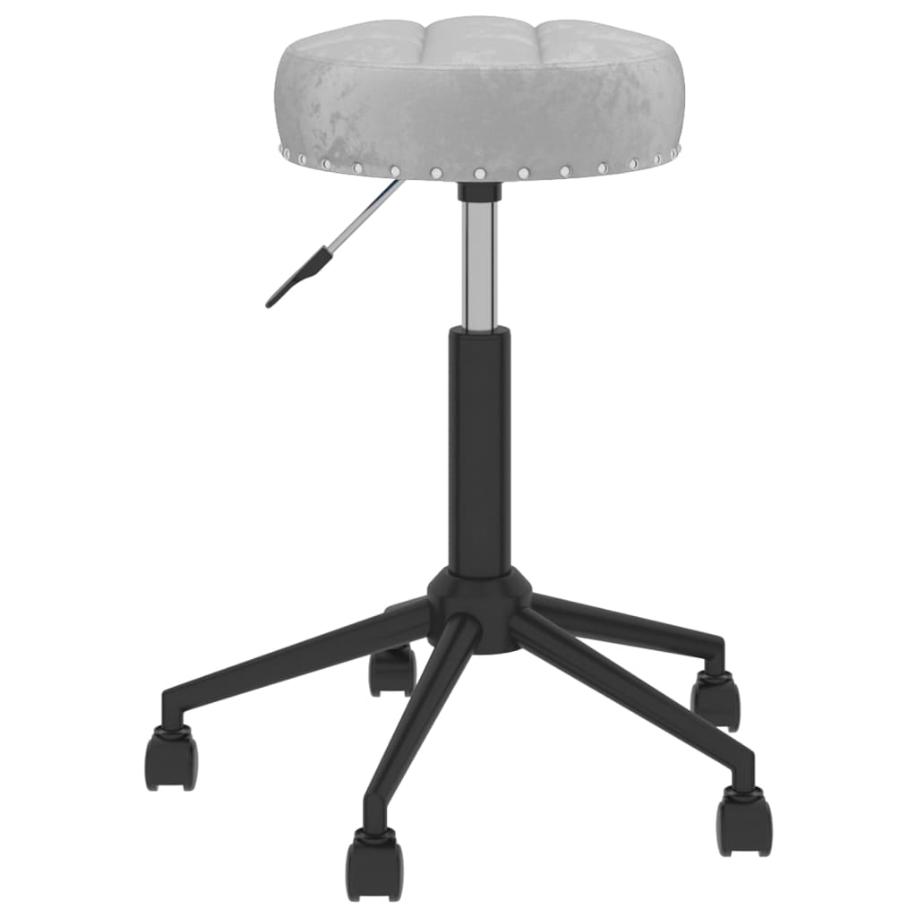 vidaXL Otočná masážní stolička šedá samet