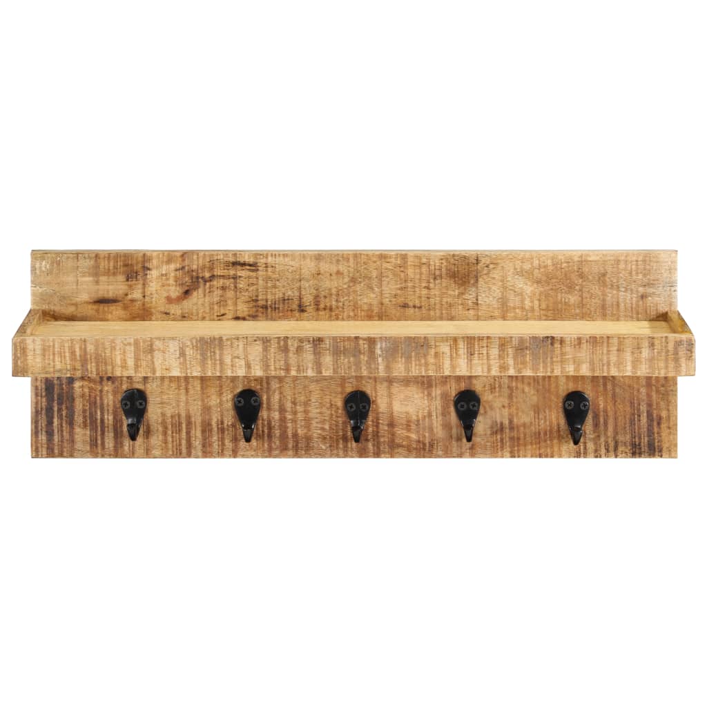 vidaXL Nástěnný věšák 60 x 15 x 20 cm masivní hrubé mangovníkové dřevo