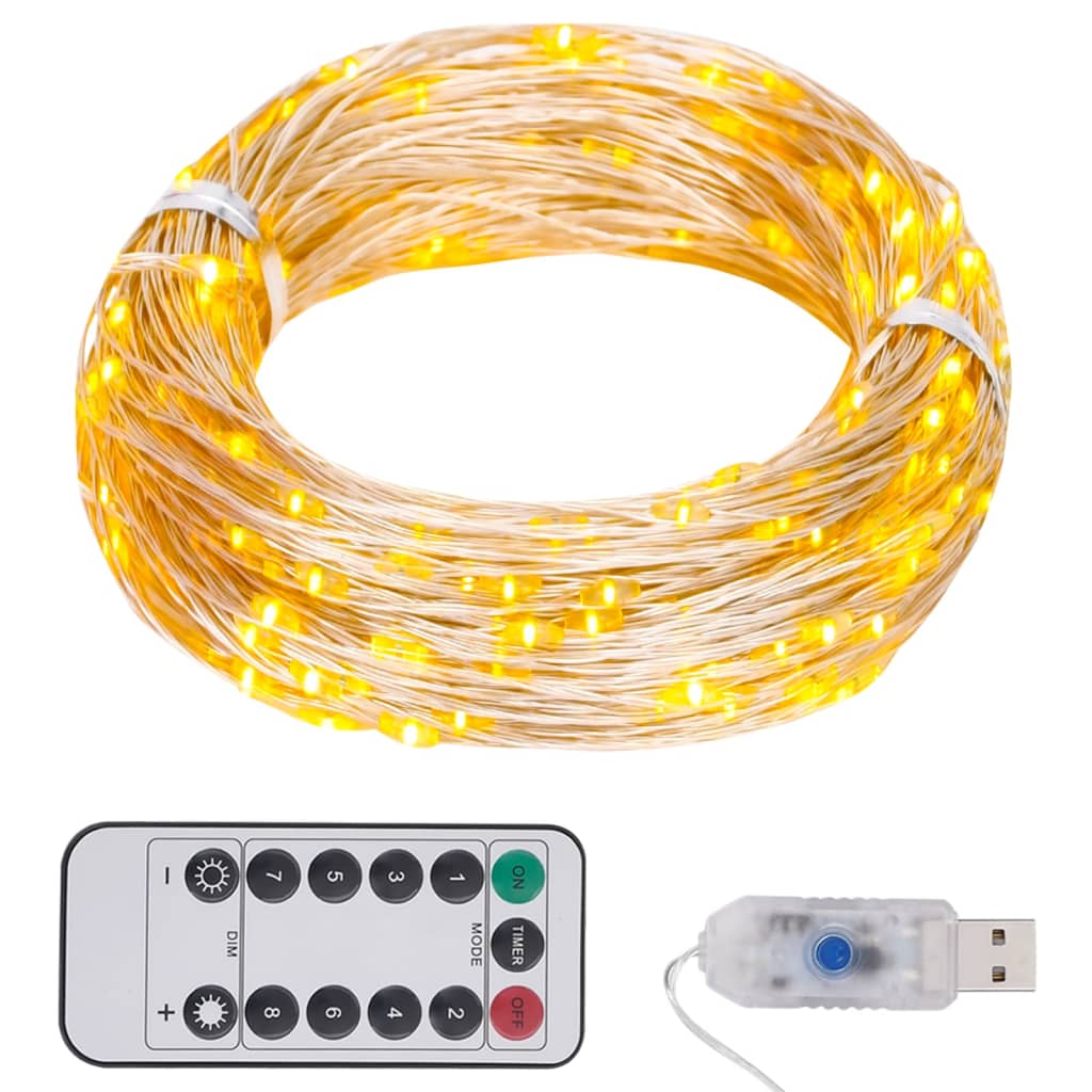 vidaXL Světelný LED řetěz s 300 LED diodami teplý bílý 30 m