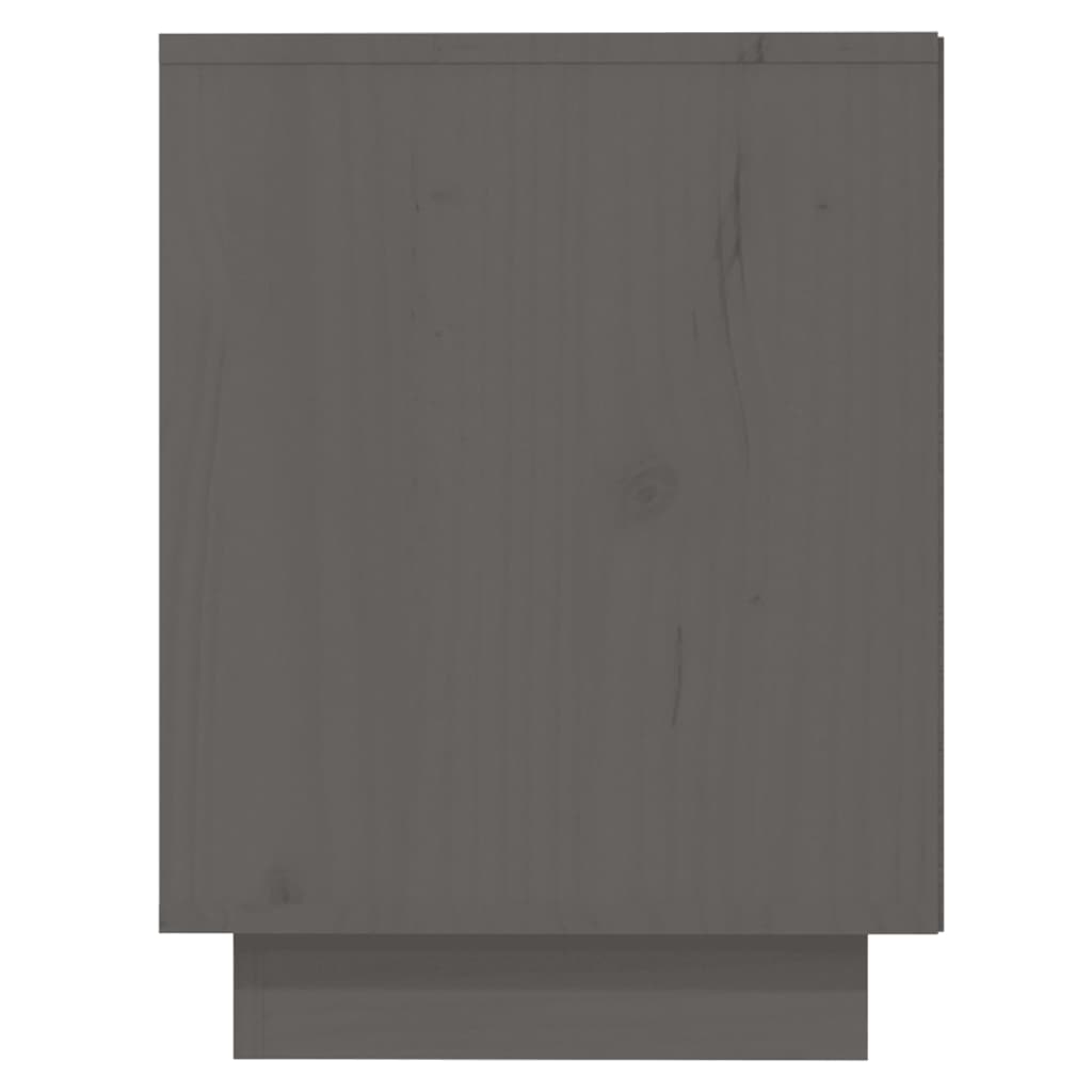 vidaXL Botník šedý 110 x 34 x 45 cm masivní borové dřevo