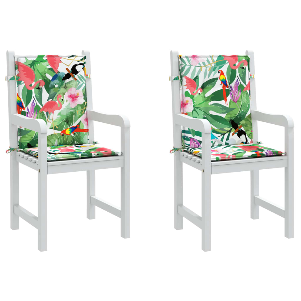 vidaXL Podušky na židli s nízkým opěradlem 2 ks vícebarevné textil