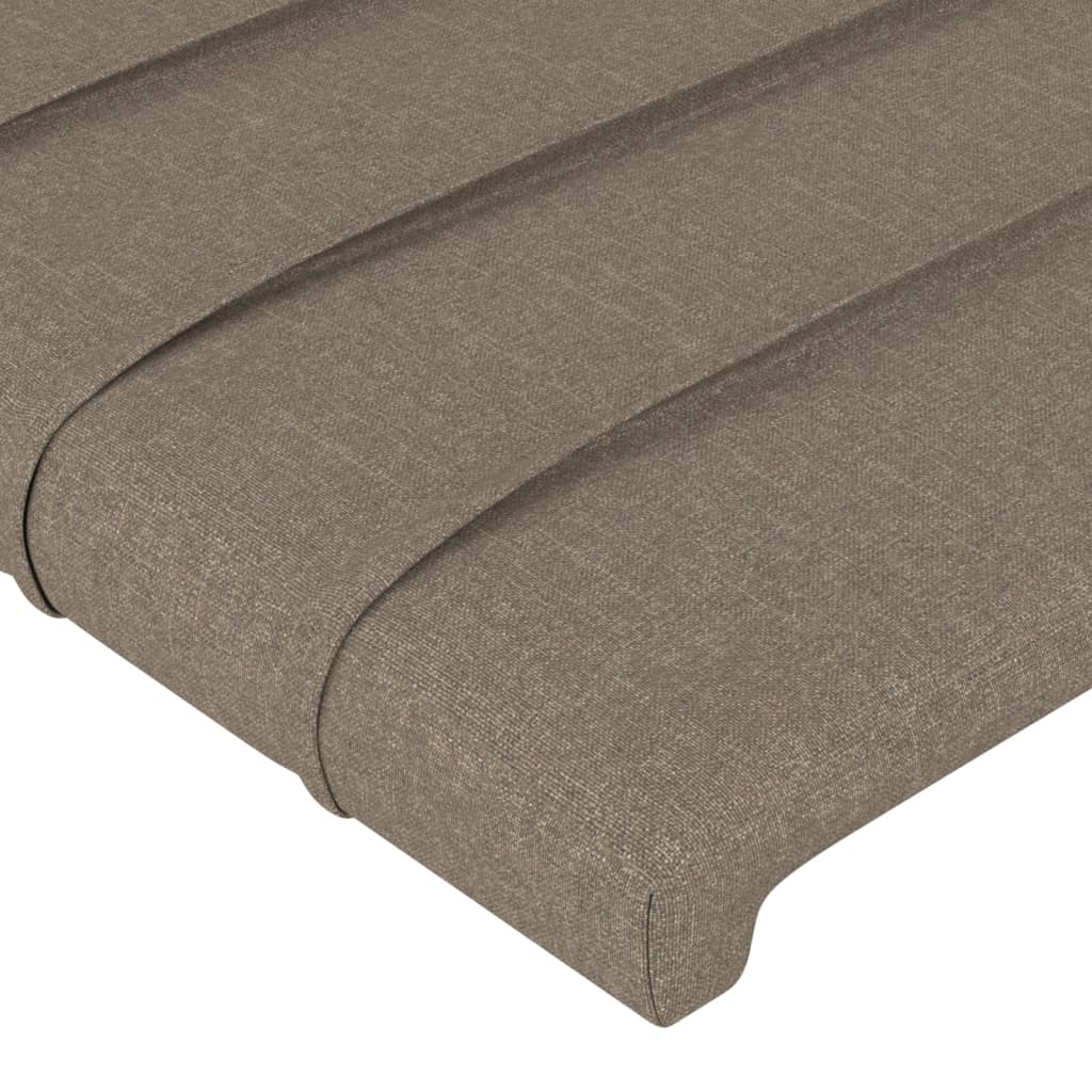 vidaXL Čelo postele typu ušák taupe 203 x 16 x 78/88 cm textil
