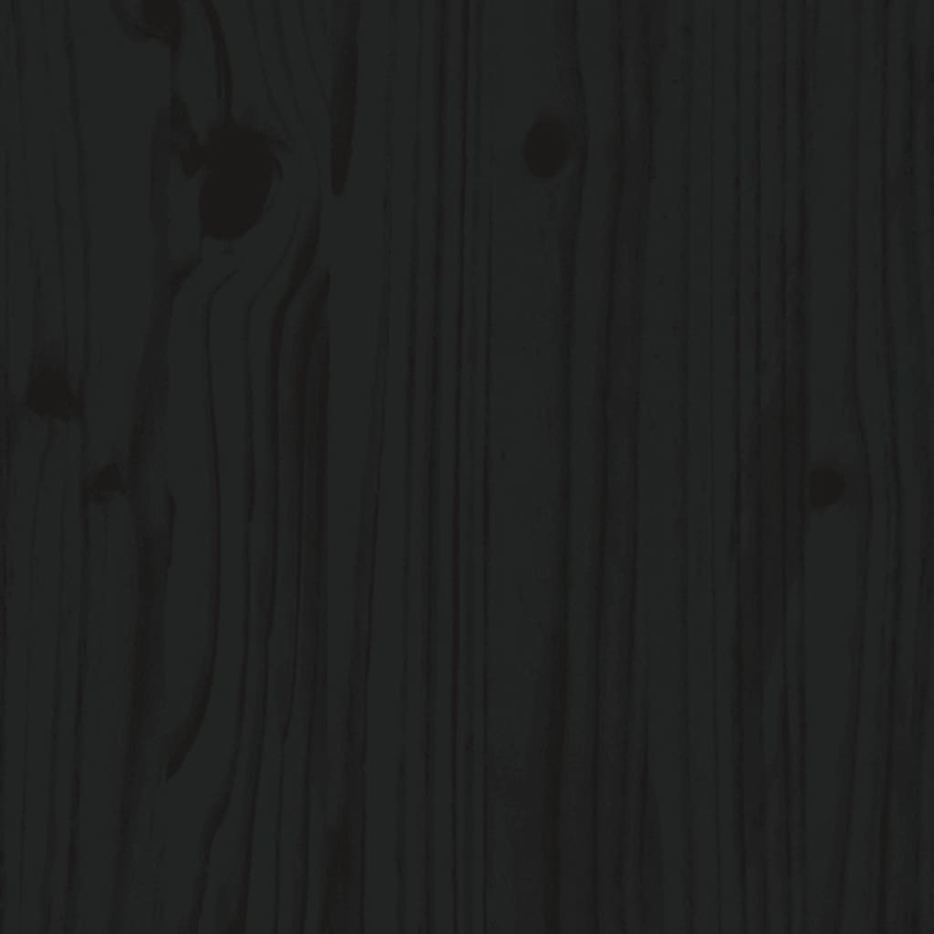 vidaXL Rám postele černý masivní borovice 135 x 190 cm Double