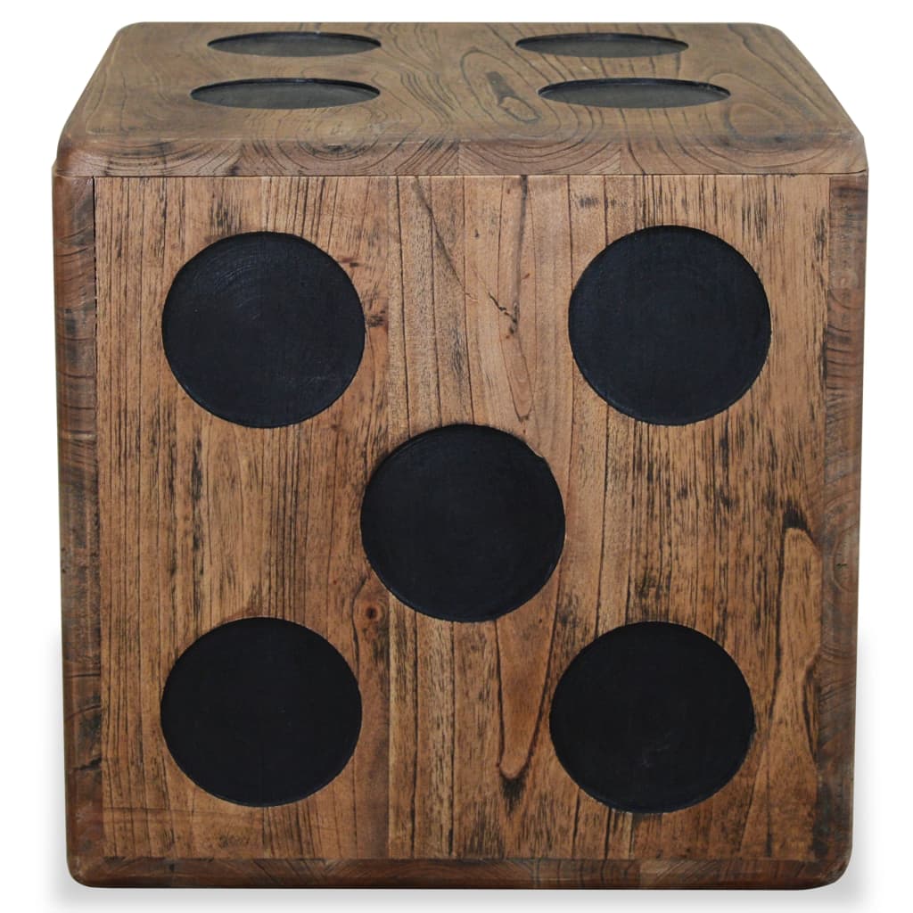 vidaXL Úložný box mindi dřevo 40 x 40 x 40 cm design hrací kostky
