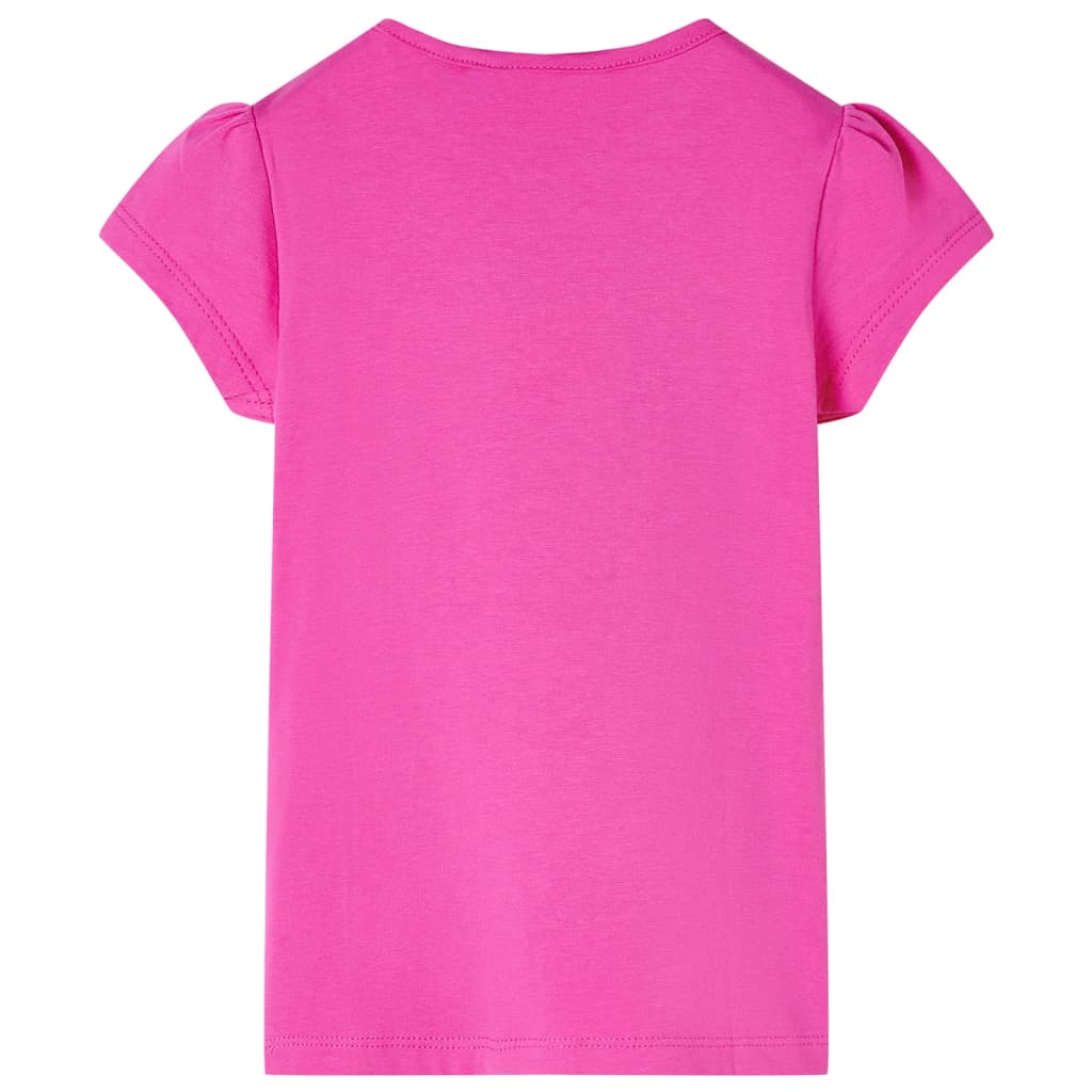 Dětské tričko s nabíranými rukávy tmavě růžové 92