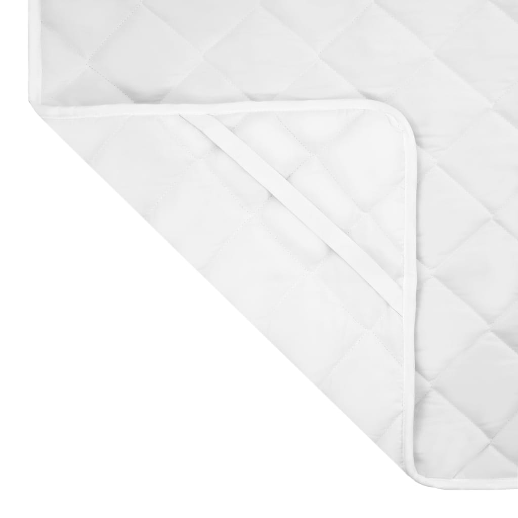 vidaXL Prošívaný chránič matrace bílý 160 x 200 cm lehký
