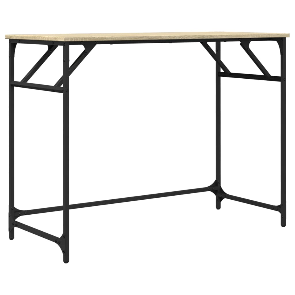 vidaXL Psací stůl dub sonoma 100 x 45 x 76 cm kompozitní dřevo a ocel