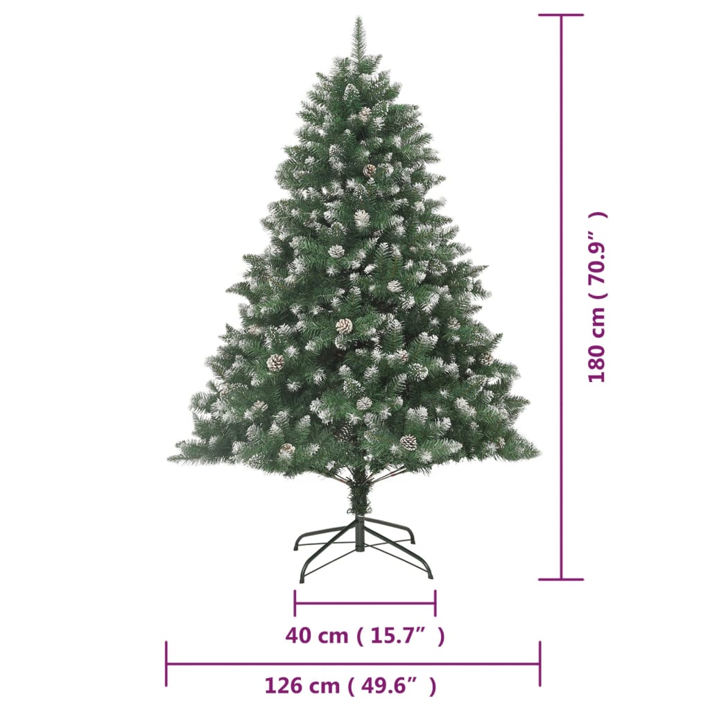 vidaXL Umělý vánoční stromek se stojanem 180 cm PVC